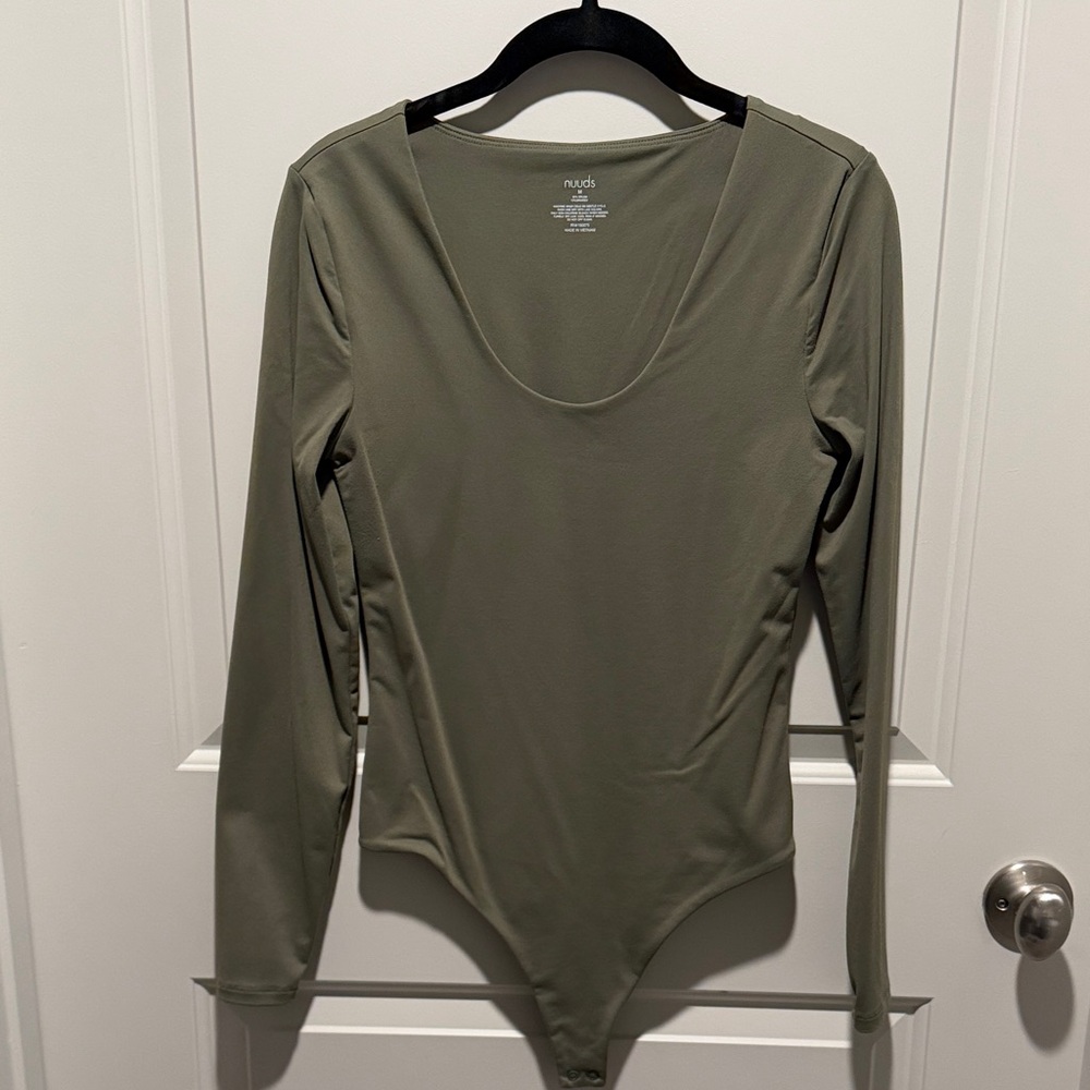 nuuds Olive Long Sleeve Bodysuit